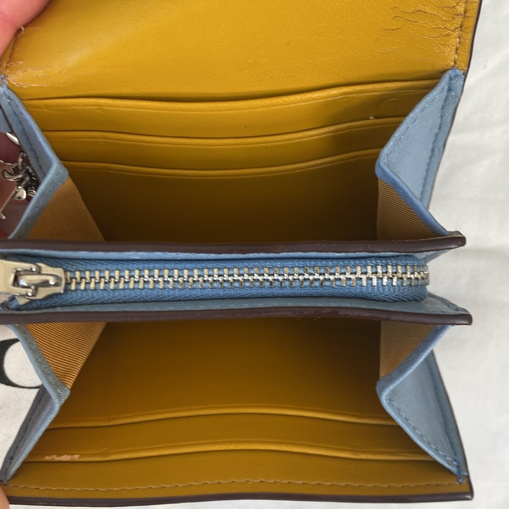 Coach colorblock Turnlock wallet in Coneflower - Picture 4 of 9
